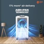 Orient Electric Durachill 40 L Portable Air Cooler For Home | Densenest Honeycomb Pads |More Air Delivery | Fully Collapsible Louvers |Inverter Compatible | 1 Year Warranty by Orient | White & Grey - Image 3