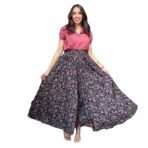 Women Polyester Crepe Flared Palazzo | Wide Leg Pants | Elastic Waist Free Size (24–38) | Loose Fit Casual Ethnic Bottom Wear | Lightweight - Image 5