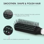 AGARO Classic Flat Hair Brush with Strong & flexible nylon bristles, having Anti-static ball tips, For Grooming, Volumising & Back Brushing, ideal for Men & Women, Cyan (AA1104/49) - Image 5