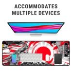 Ant Esports Dragon Hill Unique Design Mouse Pad Gaming Mouse Pad Extended Mouse Mat for Mouse Keyboard with Stitched Edges Waterproof NonSlip Base Mousepads for Office Home Shop Gaming EXTRA LARGE_Red [AA1102/192] - Image 4