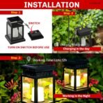 Homehop Solar Light Outdoor Garden Waterproof Hanging Candle Flickering Flame Effect Portable Decorative Lamp for Home, Tree, Patio, Tent, Table and Pathways (Pack of 1)(AA1103/38) - Image 2