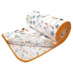 Story@Home Dohar Double Bed Cotton 100% | 150GSM 225 x240 cm Quilt Cooling Blankets for Monsoon | AC Comforter Double Bed | Grey & Yellow Floral Reversible Design Duvet | All-Season Blanket - Image 2