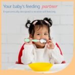 LuvLap Premium Stainless Steel Baby Spoon & Fork Set for Baby Feeding, Stainless Steel Spoonand Fork Set, Food Grade PP Spoon, BPA Free Feeding Spoon for Kids of 12+ Months (Light Blue) - Image 5