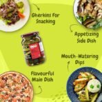 Neo Whole Gherkins 480g I Pack of 1 I 100% Plant Based I Low Fat Sweet and Crunchy Pickles, Ready to Eat I Enjoy with Nachos, Make a Healthy Salad at home (AA1104/265) - Image 2