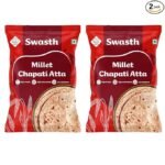 Swasth Millet Chapati Atta (flour) Made With 55% Millets Rich In Dietary Fiber,Low Carbohydrates,Atta Contains Low Glycemic Index|High Protein,Helps To Control Sugar Levels.  (AA1104/23)
