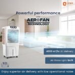 Orient Electric Aerostorm 92 L Desert Air Cooler For Home | Densenest Honeycomb Pads | Inverter Compatible | High Air Delivery, Auto-Fill Technology | 1 Year Warranty by Orient | White - Image 2