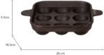 Amazon Brand - Solimo Cast Iron Pre-Seasoned Paniyarkal | Retains Heat | 9 Holes | Black(AA1103/39) - Image 3