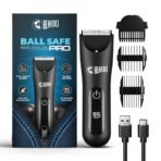 Beardo Ball Safe Pro Trimmer | Intimate Trimmer for Men | IPX7 Waterproof | Safe Ceramic Blades | 40mm T-Blade | 6000 RPM | 90 Min Runtime | Type-C Charging | Full Body Trimmer for Men