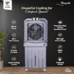 HAVAI Breeze-12 Personal Air Cooler | 50L Tank | 12″ Blade | Ideal for 100 sq ft Rooms | 98W Power | 8 ft Air Throw | 2600 RPM | Auto-Louver | 3-Speed | 1-Year On-Site Warranty (Grey) - Image 2