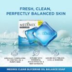 Medimix Clear Glycerine Oil Balance Bathing Bar Soap for Oily Skin 100g (3 + 1 Combo Pack) | Infused with Eucalyptus Oil & Mint - Image 3