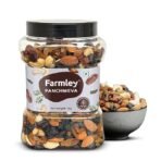 Farmley Panchmeva Dry Fruits Mix, 1 Kg I Fit for Fasting | Healthy Snacks Mixed Nuts Contain Almonds, Cashews, Dates, Black Raisin, Green Raisin