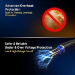 V-Guard iD4 Ace 5540 AC Stabilizer for 1.5 ton Inverter AC | Digital Display with Colour Changing LED Rings | Intelligent Time Delay System| 3 Year Warranty | White (Working Range 130-280 VAC) (AA1104/146) - Image 3