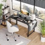 Office Computer Table for Home/Writing Desk for Home, Office Table/Folding Table for School/Folding Study Table/Adjustable for PC Game (Black Computer) - Image 4