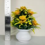 Artificial Flower| Faux Flower Plant for Home Office Decor | Tabletop and Desk Decoration | Artificial Flower for Balcony Decor [Multicolour, Set of 4 ] Plastic(AA1103/188) - Image 4