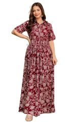 Women Printed Anarkali Kurta || Floral Anarkali Gown || Long Gown for Women || Women Dress