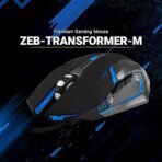ZEBRONICS-Transformer-M with a High-Performance Gold-Plated USB Mouse: 6 Buttons, Multi-Color LED Lights,High-Resolution Sensor with max 3600 DPI, and DPI Switch(Black) - Image 2