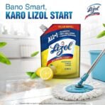 Lizol Disinfectant Surface & Floor Cleaner Liquid Refill Pack, Citrus - 1800 ml | Suitable for All Floor Cleaner Mops | Kills 99.9% Germs| India's #1 Floor Cleaner[AA1100/19] - Image 2