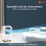 Orient Electric Durachill 40 L Portable Air Cooler For Home | Densenest Honeycomb Pads |More Air Delivery | Fully Collapsible Louvers |Inverter Compatible | 1 Year Warranty by Orient | White & Grey - Image 4