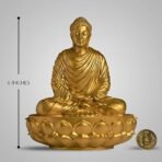 SILAII Gautama Buddha Statue for Home Decor – 6 Inch | Gold Buddha Showpiece for Home & Office | Spiritual Buddha Idols for Home Decor - Image 5