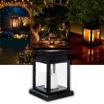 Homehop Solar Light Outdoor Garden Waterproof Hanging Candle Flickering Flame Effect Portable Decorative Lamp for Home, Tree, Patio, Tent, Table and Pathways (Pack of 1)(AA1103/38)