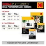 Kodak 200 GSM A4 Glossy Photo Paper Water Resistant, Pack of 20 sheets, Compatible with all Inkjet Printers (AA1104/111) - Image 2
