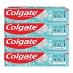 Colgate Active Salt Buy 3 Get 1 Free, 800g (200g x 4, Pack of 4) Toothpaste, Daily Germ Protection, Toothpaste with Salt & Mint, Healthy Gums & Teeth, Fights Germs & Eliminates Bad Breath [AA1102/158]