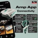 GOBOULT x Mustang Torq Wireless in Ear Earbuds with 60H Playtime, App Support, Quad Mic ENC, 45ms Low Latency, 13mm Driver, Breathing LEDs, Made in India Ear Buds Wireless (Green) (AA1104/131) - Image 3