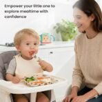 ONE AND ONLY Baby Spoon & Fork Set with Travel Case | 304 Stainless Steel Kids Cutlery with BPA Free Silicone Giraffe Grip | Anti-Slip Feeding Spoon for Babies 6–12 Months, Toddlers & Kids (Orange) - Image 5