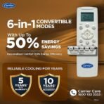 Carrier 1 Ton 3 Star Wi-Fi Smart Flexicool Inverter Split AC (Copper, Convertible 6-in-1 with Wi-Fi with Geo-Fencing, Smart Energy Display,2026 Model, ESTER EDGE Gxi WiFi-CAI12EE3R36W0, White) [AA1096/11] - Image 4