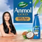 Dabur Anmol Gold 100% Pure Coconut Oil - 550ml | Natural | Nariyal Tel | Handpicked Sundried Coconuts | Multipurpose Oil (AA1104/176) - Image 2