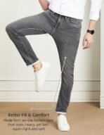 Symbol Premium Men's Slim Fit Stretchable Jeans | Casual Denim | Cotton Stretch | Fashion Shades of Black & Blue (Available in Plus Sizes) - Image 4