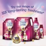 UJALA Young & Fresh Fabric Conditioner - 2L Pouch [ Aura ] | After Wash Fabric Conditioner with Long-Lasting Fragrance | Powered with French Perfume | Suitable for Bucket Wash and Machine Wash,Liquid(AA1103/129) - Image 3