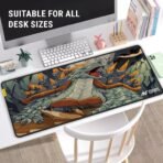 Ant Esports Golden Dragon Unique Mouse Pad Gaming Mouse Pad Extended Mouse Mat for Mouse Keyboard with Stitched Edges Waterproof Non-Slip Base Mousepads for Office Home Shop Gaming Extra Large_Gold [AA1102/191] - Image 2