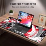 Ant Esports Dragon Hill Unique Design Mouse Pad Gaming Mouse Pad Extended Mouse Mat for Mouse Keyboard with Stitched Edges Waterproof NonSlip Base Mousepads for Office Home Shop Gaming EXTRA LARGE_Red [AA1102/192] - Image 3