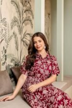 Women Printed Anarkali Kurta || Floral Anarkali Gown || Long Gown for Women || Women Dress - Image 2