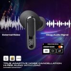 JBL New Launch Live Beam 3 TWS,Hi-Res Audio True ANC Earbuds,Smart Case with Touch Display,48H Playtime,Wireless Charging,6 Mic,Multipoint Connection,Ip55 Proof, Headphones App,Personi-Fi 3.0 (Black) (AA1104/101) - Image 4