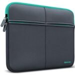 AirCase Premium Laptop Bag with 6 Pockets fits Upto 15.6" Laptop/MacBook, Wrinkle Free, Padded, Waterproof Light Neoprene case Cover Sleeve Pouch, for Men & Women, Grey- 6 Months Warranty (AA1102/84)