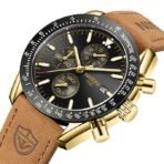 NIBOSI Men's Watch Analog Silicone Quartz Wrist Watch for Men Business Waterproof Sport Stainless Steel Leather Watch with Calendar (AA1104/246) - Image 5