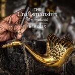 BEHOMA Aluminium Pair of Swans for Good Luck | Feng Shui Love Gifts Candle Holder for Home Decor Living Room | Showpiece Wedding Gift for Valentine's Day for Couple (Candles not Included) Gold - Image 2