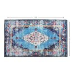 Status Contract 3 x 5 Feet Multi Printed Vintage Persian Carpet Rug Runner for Bedroom/Living Area/Home with Anti Slip Backing - Image 6