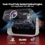 E Gate Duster 8X Fully Automatic Projector for Room | 100% DustFree + 100% Certified Netflix, Prime | 800 ISO, 1080p Native, Projector 4k Ultra HD, HDMI-ARC, Whale OS on Android + Voice Remote, EGATE - Image 3