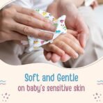 LuvLap Hosiery Cotton Cloth Premium Baby Washcloth for New Born, Washable (30 cm x 30 cm), Reusable, Absorbent, Extra Soft Face Towels/Washcloth for Babies, Alphabets Print, Pack of 7 Pcs, Multicolour - Image 3