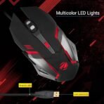 ZEBRONICS-Transformer-M with a High-Performance Gold-Plated USB Mouse: 6 Buttons, Multi-Color LED Lights,High-Resolution Sensor with max 3600 DPI, and DPI Switch(Black) - Image 3
