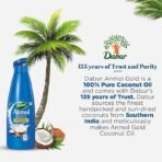 Dabur Anmol Gold 100% Pure Coconut Oil - 550ml | Natural | Nariyal Tel | Handpicked Sundried Coconuts | Multipurpose Oil (AA1104/176) - Image 4