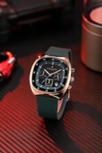 Daniel Hechter Paris Bercy Collection Modern Multi Functional Watch for Men with Square Dial and Silicon Band-DHM1001 (AA1104/253) - Image 4