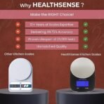 HealthSense Chef-Mate KS 33 Digital Kitchen Weighing Scale & Food Weight Machine for Health, Fitness, Home Baking & Cooking with Free Bowl, 1 Year Warranty & Batteries Included - Image 2