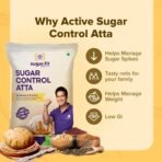 Sugar.fit Sugar Control Atta – 8-in-1 multigrain flour, sharbati wheat, ragi, millets, soybean, fenugreek & more, diabetic-friendly, 20% lower GI , high protein & fiber, healthy weight - 5 Kg (Pack of 1) [AA1102/167] - Image 3