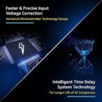 V-Guard iMagno 410 AC Stabilizer for 1.5 ton Inverter AC | Digital Display| Intelligent Time Delay System | Energy Efficient Design | 2 Year Warranty by V-Guard | White (Working Range 170-270 VAC) (AA1104/145) - Image 4