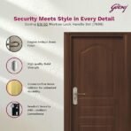 Godrej Mortise Lock I Handle Set 1CK EM02 I 6-Lever Lock I 3 Keys I Double Throw I 5" Handle I Left/Right Handed Door Operation| for Office & Internal Doors | Antique Brass Finish I 5 Year Warranty[AA1100/40] - Image 3