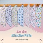 LuvLap Hosiery Cotton Cloth Premium Baby Washcloth for New Born, Washable (30 cm x 30 cm), Reusable, Absorbent, Extra Soft Face Towels/Washcloth for Babies, Alphabets Print, Pack of 7 Pcs, Multicolour - Image 4